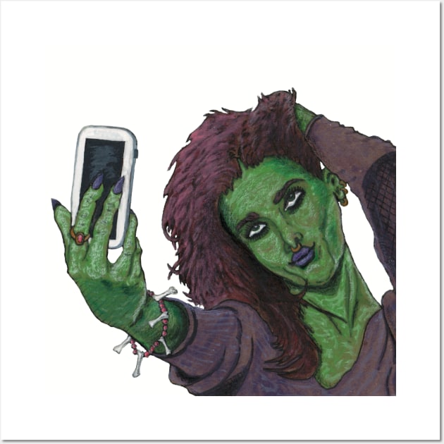 Goblin Cell Phone Instagram Selfie Wall Art by Helms Art Creations